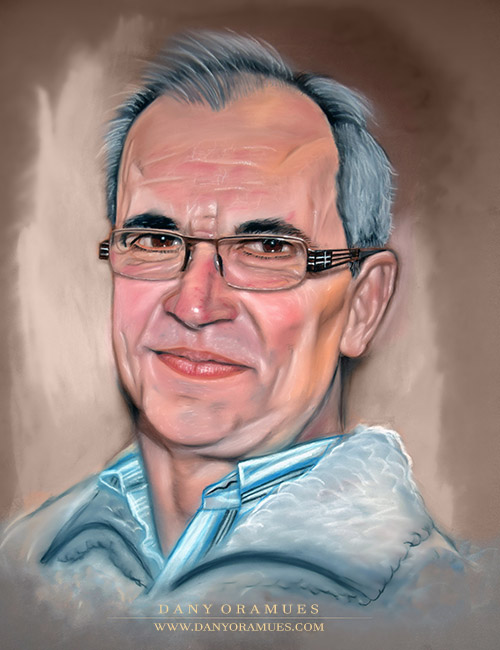 Retrato del busto de un hombre anciano