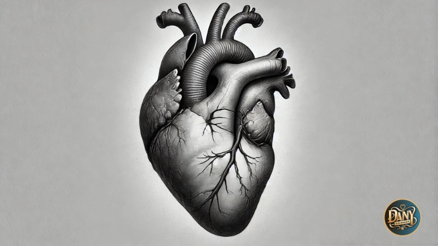 ilustración de un corazón a lápiz