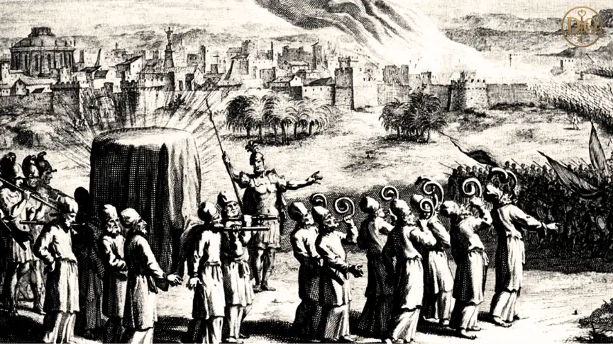 ilustración de la caida de Jericó